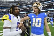 Justin Herbert at Los Angeles Rams v <a href='https://www.sportskeeda.com/nfl/los-angeles-chargers' target='_blank' rel='noopener noreferrer'>Los Angeles Chargers</a>